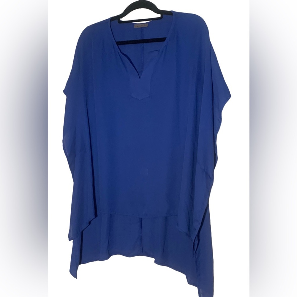 West Kei Caftan Top Gorgeous Royal Blue Color Size Large Resort Wear Cool Flowy